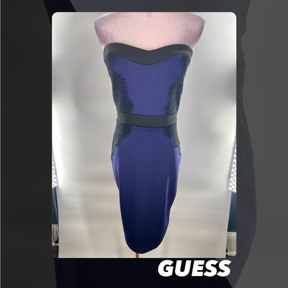 EUC Guess Sweetheart Neckline Strapless Dress